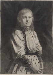 PRT-0168 Portret van prinses (later koningin) Wilhelmina (1880-1962), z.j. [19de eeuw]