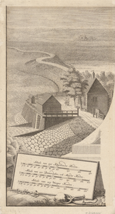 PRT-0169 De Diemerdammersluis, een van de op de Zuiderzee lozende sluizen van het hoogheemraadschap Zeebur..., 1749