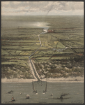 PRT-0170 Het Noordzeekanaal gezien vanuit het westen in vogelvluchtperspectief, 1876