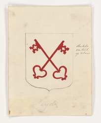 PRT-0217 Het wapen van de stad Leiden, z.j. [18de-19de eeuw]