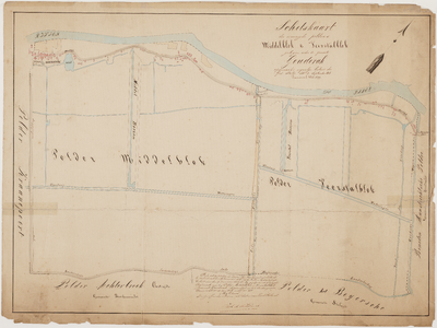 KRT_0844 Schetskaart der vereenigde polders Middelblok & Veerstalblok gelegen onder de gemeente Gouderak, 1856
