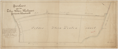 KRT_0854 Grenskaart van den polder Klein-Keulevaart, gemeente Haastrecht, [1878]