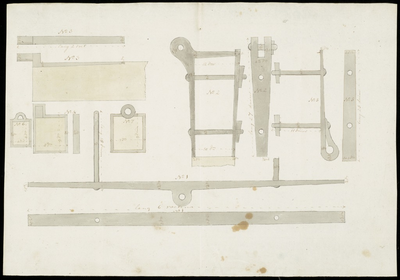 KRT_0935 [Detailtekeningen van onderdelen van bruggen], circa 1802