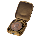 KGV_0073 Bronzen gedenkpenning van mr. Jacob Andreas Vaillant in doosje van groen fluweel,