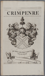 KGV_0303 Familiewapen van Pieter Schenck, hoogheemraad van de Krimpenerwaard, 1755