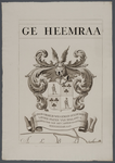 KGV_0324 Familiewapen van Cornelis Weggeman Guldemont, lid van de Staten van Holland en vrederechter van het kanton ...
