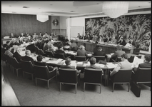 FOTO_00548 De eerste vergadering van de Verenigde Vergadering (algemeen bestuur) van het hoogheemraadschap ..., 28 maart 1990