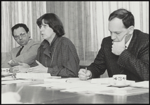 FOTO_00605 Het college van dijkgraaf en hoogheemraden van Schieland in vergadering bijeen, april 1987
