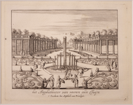 JMD-OP-1680i Kopergravure, topografie: Zestien gezichten op Paleis Het Loo te Apeldoorn.