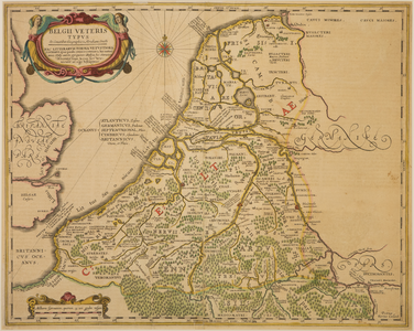 JMD-T-389 Gravure, Topografische thematische kaart Nederland (volksstammen)
