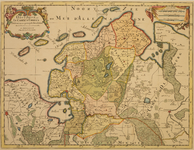 JMD-T-390 Kopergravure, Topografische kaart Oost-Friesland, Embden