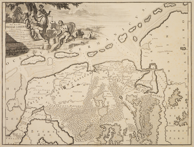 JMD-T-411 Gravure, Topografische kaart Friesland en Groningen