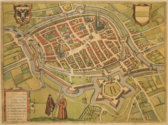 JMD-T-426 Kopergravure, Topografische kaart stad Groningen