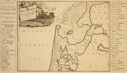 JMD-T-444 Gravure, Topografische kaart Noord-Nederland/ Frisia