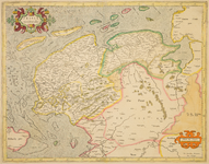 JMD-T-448 Kopergravure, Topografische kaart Friesland, Groningen, Drenthe; Frisia