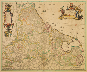 JMD-T-454 Kopergravure, Topografische kaart Nederland, de 17 Provincien.