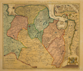 JMD-T-469 Kopergravure, Topografische kaart provincie Groningen