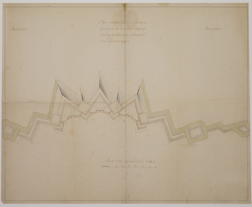 JMD-T-485 Tekening, Vestingkaart stad Groningen, schans