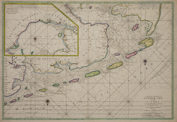JMD-T-490 Gravure, Zeekaart toegang Zuiderzee en Eems