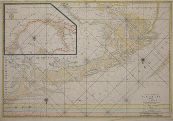 JMD-T-492 Kopergravure, Zeekaart toegang Zuiderzee en Eems