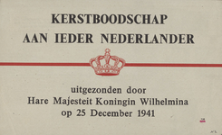 28 H.M. de Koningin: Kerstboodschap aan iedere Nederlander - Wilhelmina