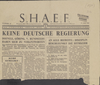 300 SHAEF - Daily Organ of Supreme Head-quarters; nr. 32, (parachute edition)