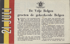 353 De vrije Belgen groeten de gekerkerde Belgen. Les Belges libres saluent les Belges embastillés