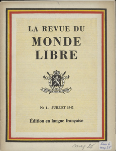 388 La Revue du monde libre, no. 1 juillet 1942. Édition en langue française