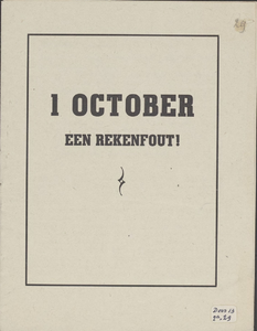 427 1 Oktober een rekenfout (Brochure, 12 blz.)