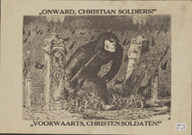 466 Onward Christian Soldiers!-Voorwaarts Christen soldaten! Andere zijde: Kaart van Europa met tekst: Het Bolsjewisme ...
