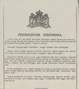 607 Ingezetenen van Indonesië - Pendoedoek Indonesia. U weet,dat sinds de Japanners in Indonesië kwamen alle ...