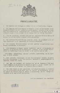 612 Proclamatie - Ma'loemat. De Japanners zijn verslagen en hebben zich aan de Geallieerden overgegeven. Samenwerking ...