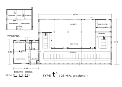 174 Traditionele boerderij + woonhuis T5+T5 var.