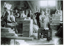 500069 De werkplaats van houtwarenfabriek gebr. Janssen, 1935