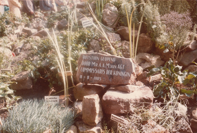 501493 Rotstuin in de Botanische tuin, 08-08-1985