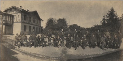 181177 Studenten te Mülhausen met staande 6e van links Gerardus Maria Alphonsus Coovels, 1865 - 1875
