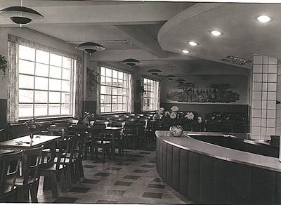 5323 Café, uitvalbasis voor de Sint Hubertusjacht Zesgehuchten, 03-11-1951