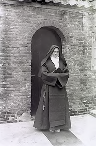 22112 Karmelites in plechtige kleding b.g.v de. inwijding van klooster Bleyendaal, 31-05-1931