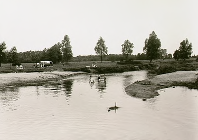 14254 Zwemmen in de Dommel bij de ruïne van de Volmolen, 02-06-1966