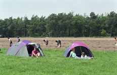 226388 Het asperges steken naast camping St. Jorishoeve, 1994