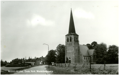 252590 Westelbeersedijk, met rechts de RK. Sint Willibrord kerk, 1960 - 1980