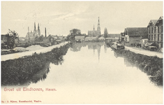 15460 Havenhoofd : met op de achtergrond de Paters- en Catharinakerk, 1897 - 1910