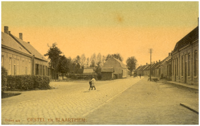 15516 Hoogstraat die overgaat in de Blaarthemseweg, 1905 - 1920