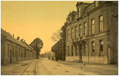 15528 Hoogstraat, met rechts de villa van Kerssemakers op nr 233, 1910 - 1920