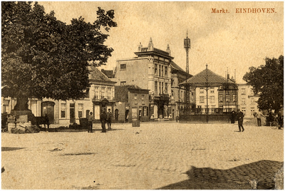 15609 Markt, met kiosk, 1895 - 1905