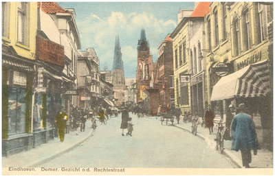 15945 Rechtestraat gezien vanaf de Demer, 1900 - 1910