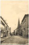 16014 Rechtstraat, met links de HEMA en rechts op de achtergrond de Catharniakerk aan het Catharinaplein, 1900 - 1910