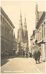 16016 Stratumseind, met op de achtergrond de Catharniakerk aan het Catharinaplein, 1900 - 1910