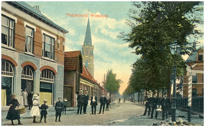 16046 Fellenoord; de Boschdijk, met de RK Antonius van Paduakerk of Fellenoordkerk. , 1900 - 1920