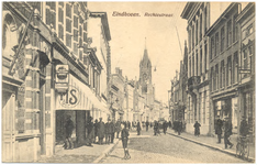 16149 Rechtestraat, met links op de achtergrond het raadhuis, 1900 - 1930